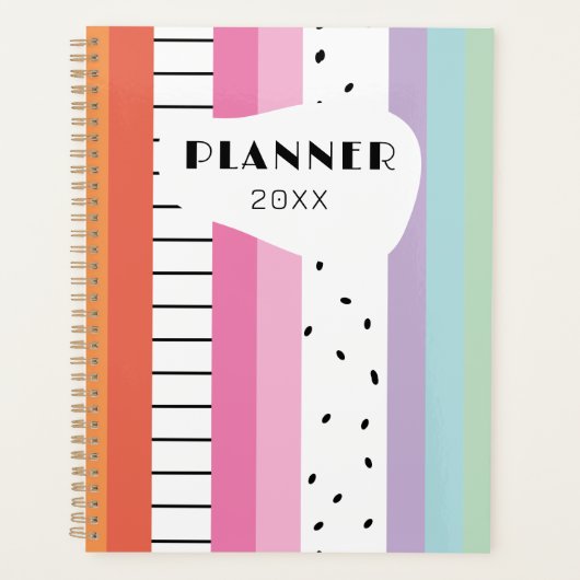 Grillige Pop Strepen Planner (Voorkant)