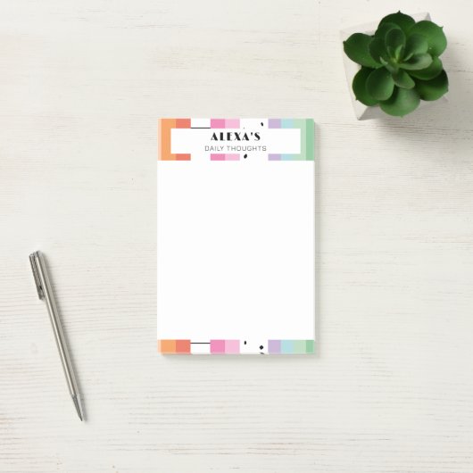 Grillige Pop Strepen Post-it® Notes (Kantoor)