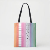 Grillige Pop Strepen Tote Bag (Voorkant)