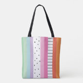 Grillige Pop Strepen Tote Bag (Achterkant)