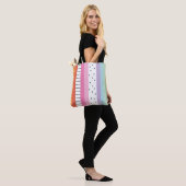 Grillige Pop Strepen Tote Bag (Op model)