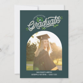 Grillige Prijs Afstudeeraankondiging Boog Foto Kaart