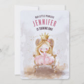 grillige prinses eerste verjaardag kaart (Voorkant)
