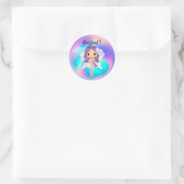 Grillige Prinses Fee Verjaardag Ronde Sticker