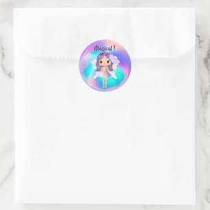 Grillige Prinses Fee Verjaardag Ronde Sticker