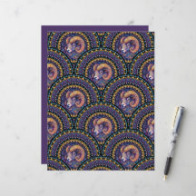 Grillige Ram Zodiak Mandala Art Deco Schelp