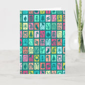 Grillige Raster Lieve Aangepaste Kerstvakantie Kaart (Voorkant)