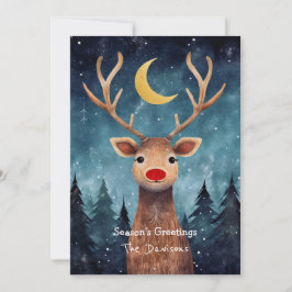 Grillige Rendier Kerstkaart