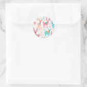 Grillige Rendier Kerstvakantie Sticker (Tas)