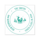 Grillige Rendier Retouradres Stempel (Design)