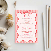 grillige retro border eerste verjaardag kaart