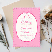 grillige retro border verjaardagsdiner kaart