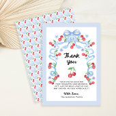 grillige retro kersen | Baby Shower Bedankkaart