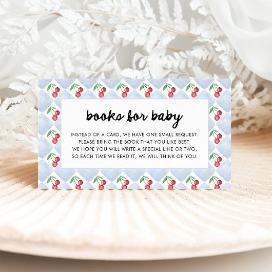 grillige retro kersen | Boeken voor Baby Informatiekaartje