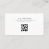 grillige retro kersen | QR-code Visitekaartje (Achterkant)