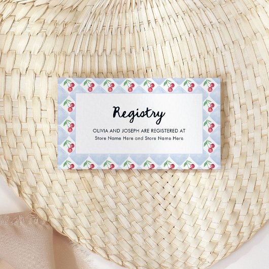 grillige retro kersen | Vrijgezellenfeest register Informatiekaartje