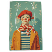 grillige retro kerst elf medium cadeauzakje (Voorkant)