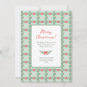 grillige retro | Vrolijk kerstfeest non-foto Feestdagenkaart (Voorkant)