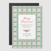 grillige retro | Vrolijke Kerstmis Magnetische Kaa (Voorkant / Achterkant)