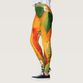 Grillige Rode Kat Wildernis Tuin Leggings (Links)