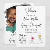 grillige Romance bruiloft uitnodigen Kaart (Voorkant / Achterkant)