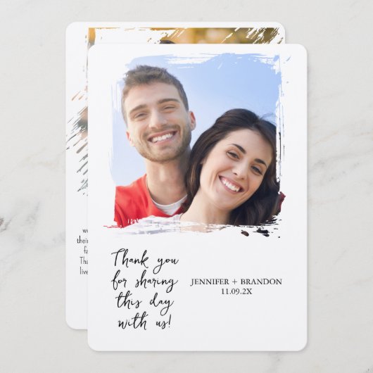 grillige Romance bruiloft uitnodigen Kaart (Voorkant / Achterkant)