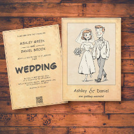  grillige romantische paar komische bruiloft kaart