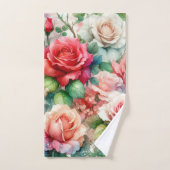 Grillige Roos Patroon Bad Handdoek (Handdoek)