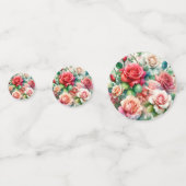 Grillige Roos Patroon Confetti (Achterkanten)
