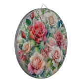Grillige Roos Patroon Dartbord (Voorkant Links)
