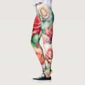 Grillige Roos Patroon Leggings (Links)