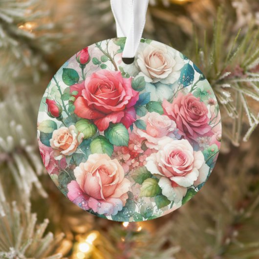 Grillige Roos Patroon Ornament (Boom)