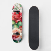 Grillige Roos Patroon Persoonlijk Skateboard (Voorkant)