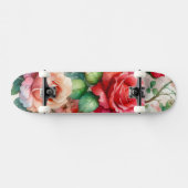 Grillige Roos Patroon Persoonlijk Skateboard (Horizontaal)