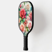 Grillige Roos Patroon Pickleball Paddle (Links)