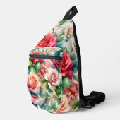 Grillige Roos Patroon Sling Bag (Rechterhoek)