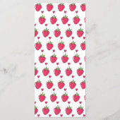 Grillige Roze Aardbei Bruiloft Menu (Achterkant)