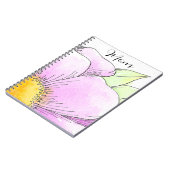 Grillige Roze Aquarel Bloem Notitieboek (Linkerzijde)