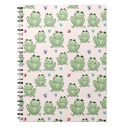 Grillige Roze Aquarel Kikker Babykamer Notitieboek
