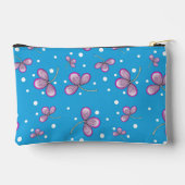 Grillige Roze Bloem Accessoiretas Etui (Achterkant)