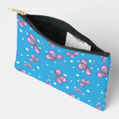 Grillige Roze Bloem Accessoiretas Etui (Open)