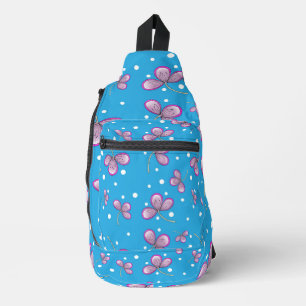 Grillige Roze Bloem Slingtas Sling Bag