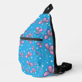 Grillige Roze Bloem Slingtas Sling Bag (Rechterhoek)