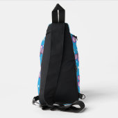 Grillige Roze Bloem Slingtas Sling Bag (Achterkant)