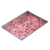 Grillige Roze Bloemen Notitieboek (Linkerzijde)