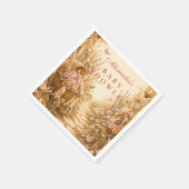 Grillige Roze Boho Baby Borrel Servet (Hoek)