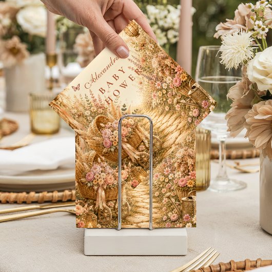 Grillige Roze Boho Baby Borrel Servet