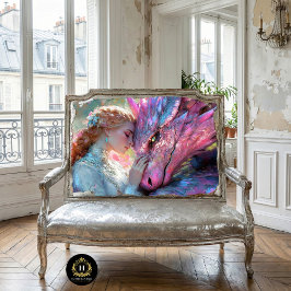 Grillige Roze Draak & Elfen Prinses Decoupage Tissuepapier