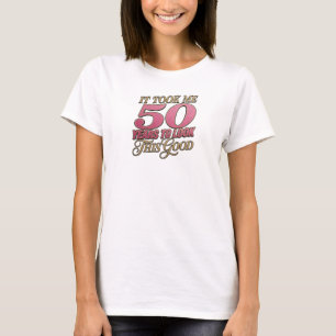 Grillige Roze DUURDE 50 JAAR GOED 2D Artistiek T-shirt