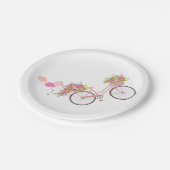 Grillige Roze Fiets Papieren Bordje (Gekanteld)